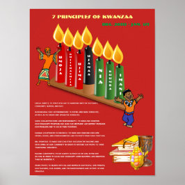 KWANZAA Poster 7 principer, symboler