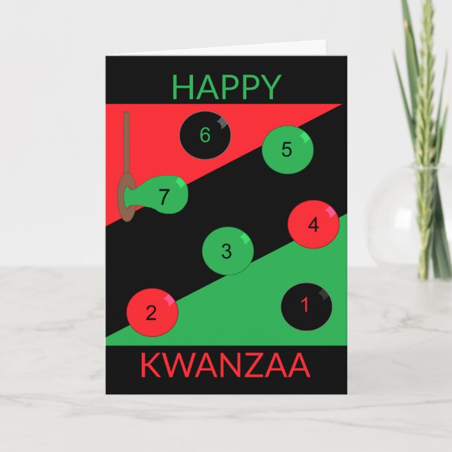 Kwanzaa principer helgkort (Framsida)