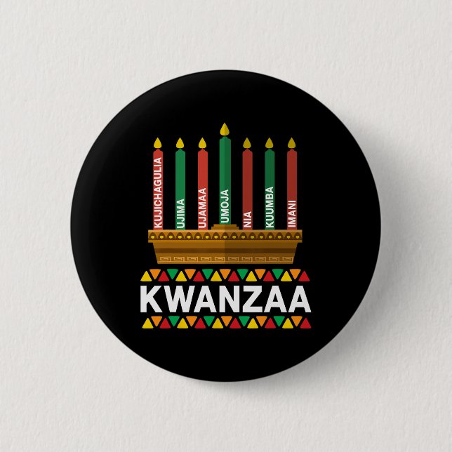 Kwanzaa Principles Kwanzaa Candles Kinara Pan Afri Knapp (Framsida)