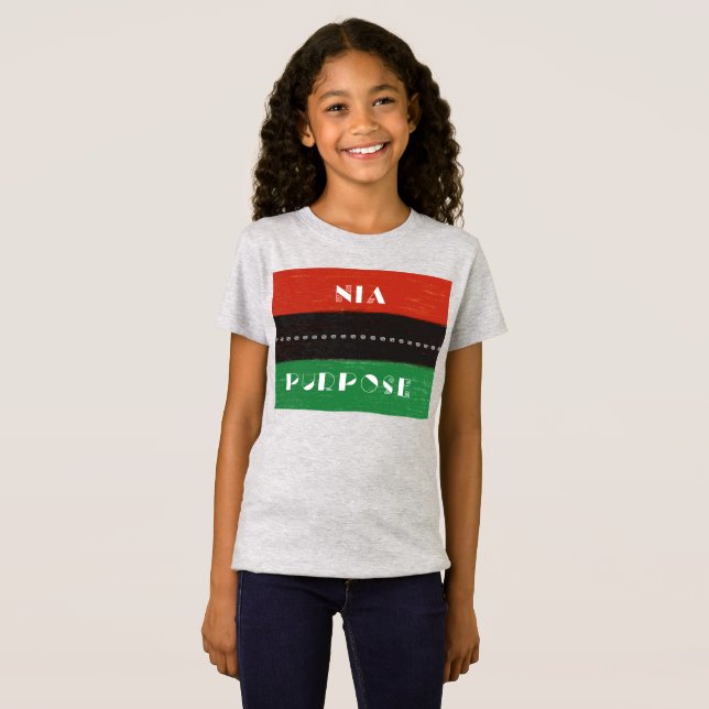Kwanzaa Principles Nia | Syfte T Shirt (Hel framsida)