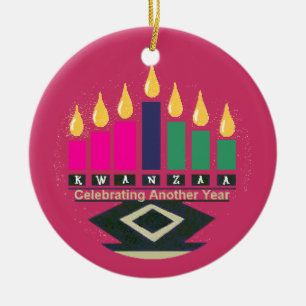 Kwanzaa prydnad julgransprydnad keramik