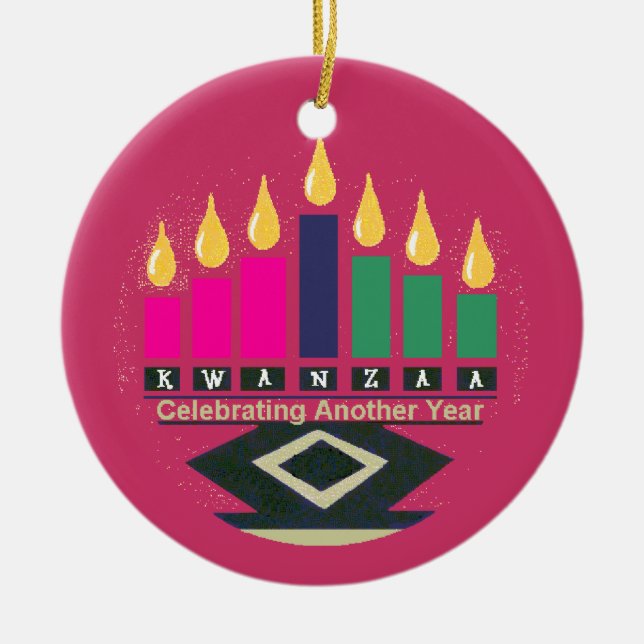 Kwanzaa prydnad julgransprydnad keramik (Framsidan)
