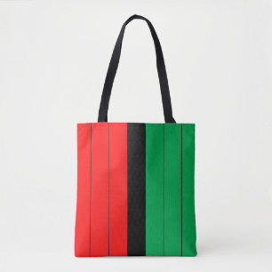 Kwanzaa Red Black Grönt Kinara Stripe Mönster Tygkasse