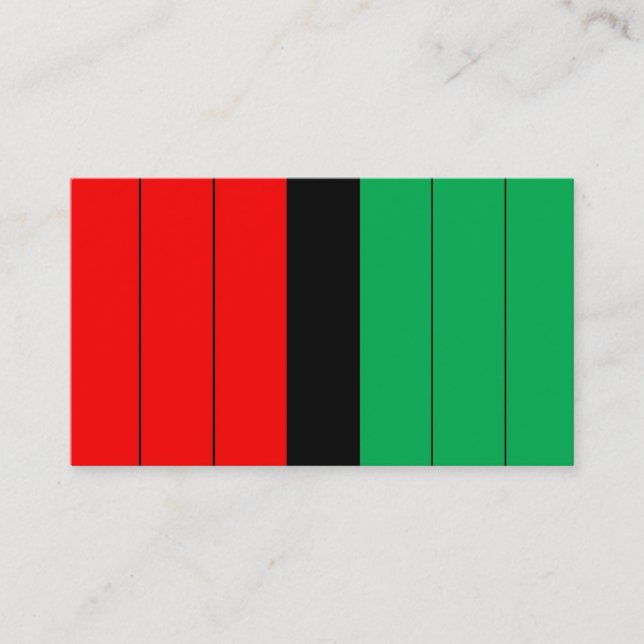 Kwanzaa Red Black Grönt Kinara Stripe Mönster Visitkort (Framsida)