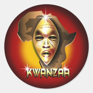 Kwanzaa Runt Klistermärke