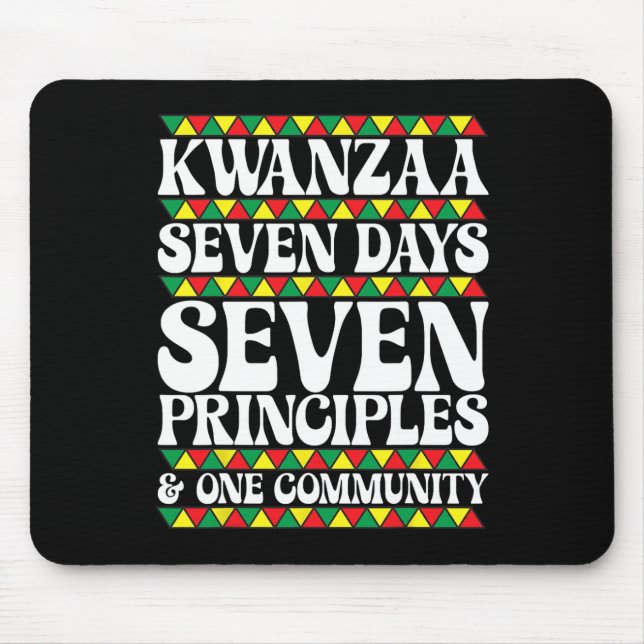 Kwanzaa sju dagar sju principer en gemenskap musmatta (Framsidan)