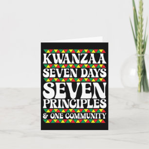 Kwanzaa Sju Dagar Sju Principer Ett Samhälle Kort