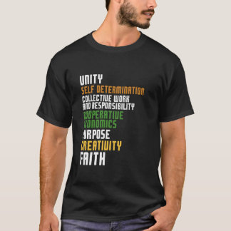Kwanzaa sju principer Enity Self Determination T Shirt