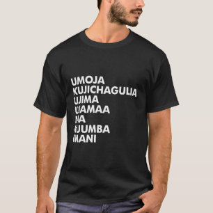 Kwanzaa sju principer t shirt