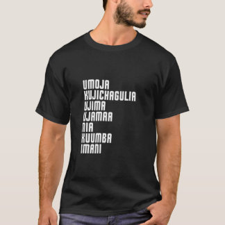 Kwanzaa sju principer Umoja Kujichagulia Ujima T Shirt