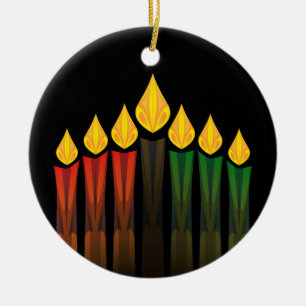 kwanzaa stearinljus julgransprydnad keramik