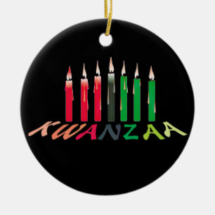 Kwanzaa stearinljusprydnad julgransprydnad keramik
