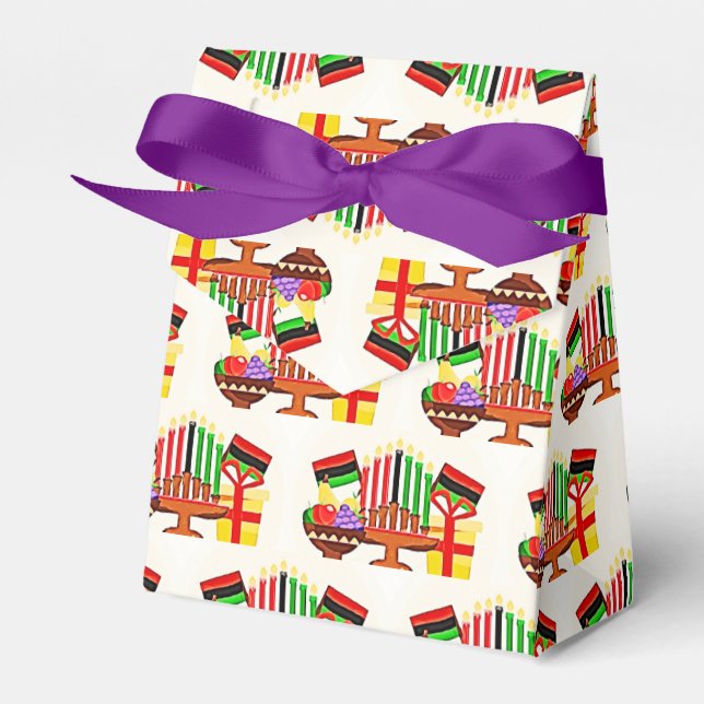 Kwanzaa Table Painting Favor Box Presentaskar (Framsidan Sidan)