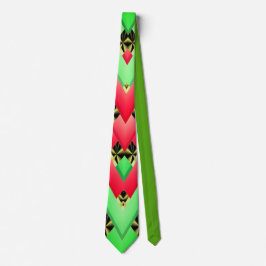 Kwanzaa Ties Red Grönt Black Kente Mönster Slips