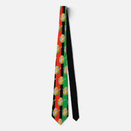 Kwanzaa Ties Red Grönt Black Maj Mönster Slips