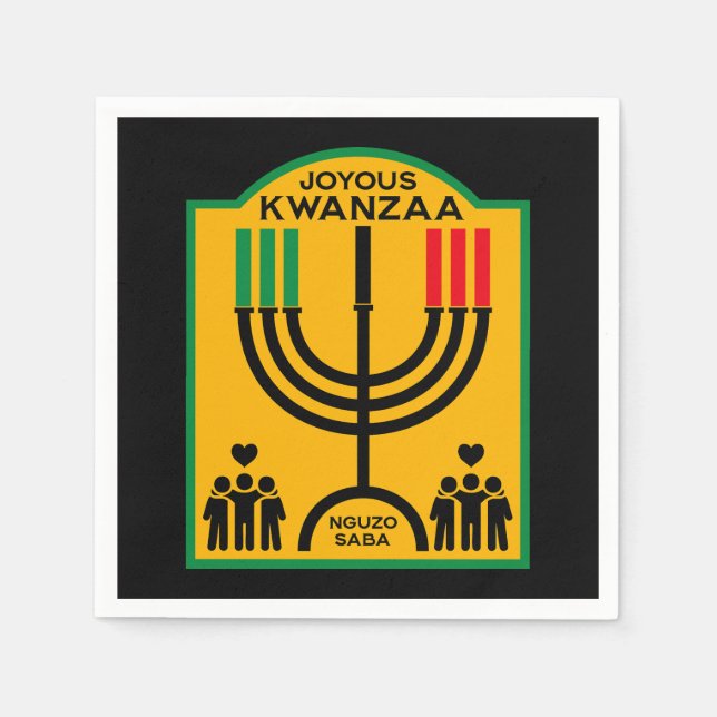Kwanzaa Umoja Pappersservett (Framsidan)