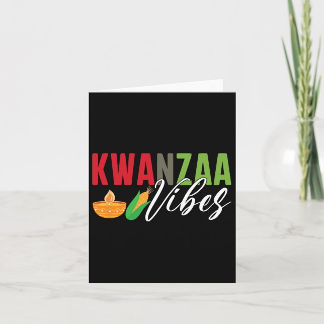 Kwanzaa Vibes afroamerikansk skördefest  Kort (Framsida)