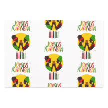 Kwanzaa Wrapping Papper Lakan (uppsättning med 3 L
