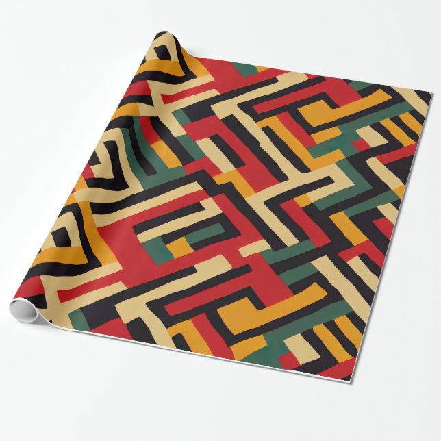 Kwanzaa Wrapping Papper Presentpapper (Utrullad)