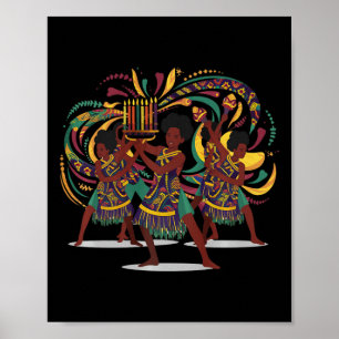 Kwanzaadagen Kwanzaas familjetävlingar i lycklig Poster