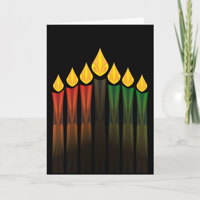 Kwanzaja candles helgkort (Framsida)