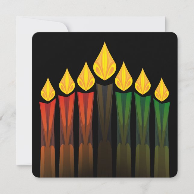 Kwanzaja candles inbjudningar (Framsida)