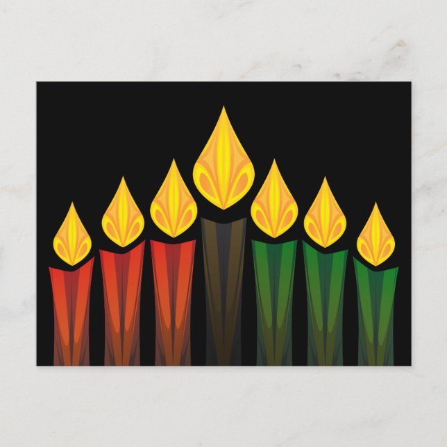 Kwanzaja candles vykort (Framsida)