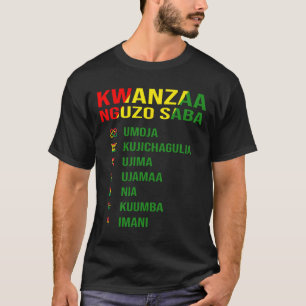 Kwanzas sju principer - Nguzo Saba T Shirt