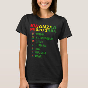 Kwanzas sju principer - Nguzo Saba T Shirt