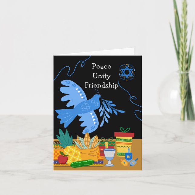 Kwanzukah Friend Peace Unity Dove Symbols-gåvor Kort (Framsida)