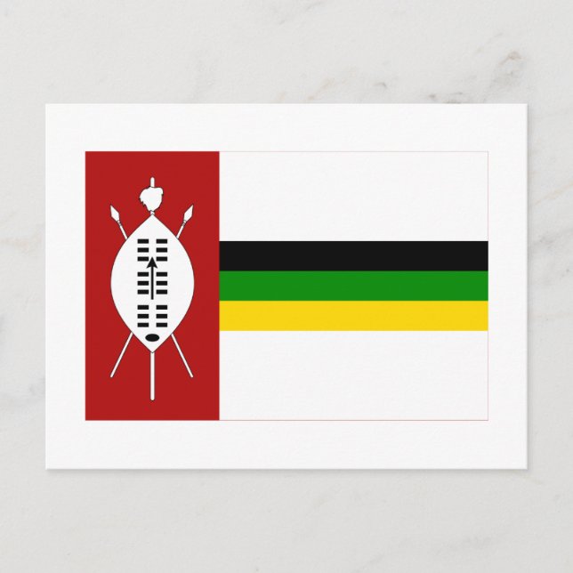 KwaZulu Flagga Vykort (Framsida)