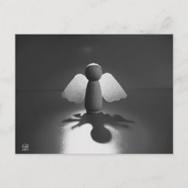 Kwetsbaarheid en breekbaarheid symbolic in Engel. Vykort