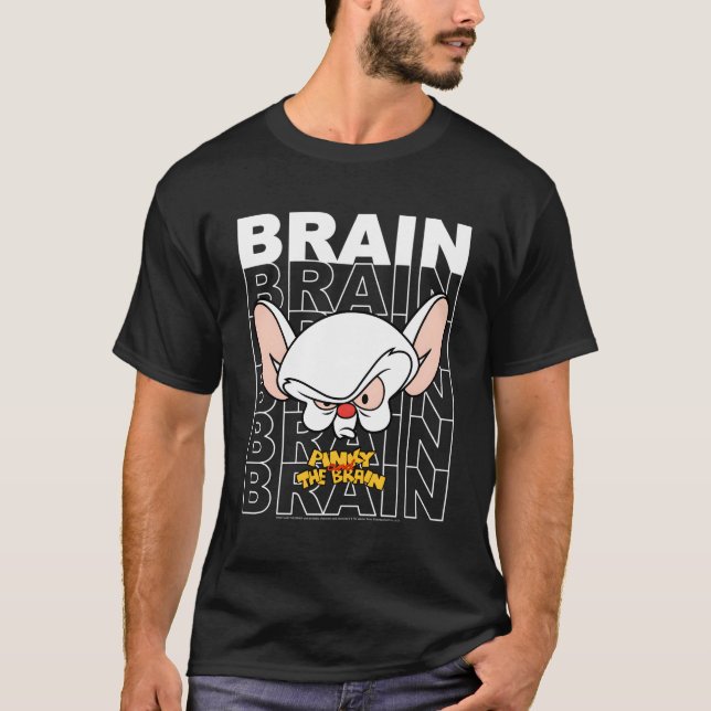 Ky och hjärnans textblock Big Ansikte T Shirt (Framsida)