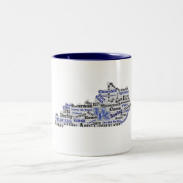 KY Ord Cloud (V1 Blue) Två-Tonad Mugg