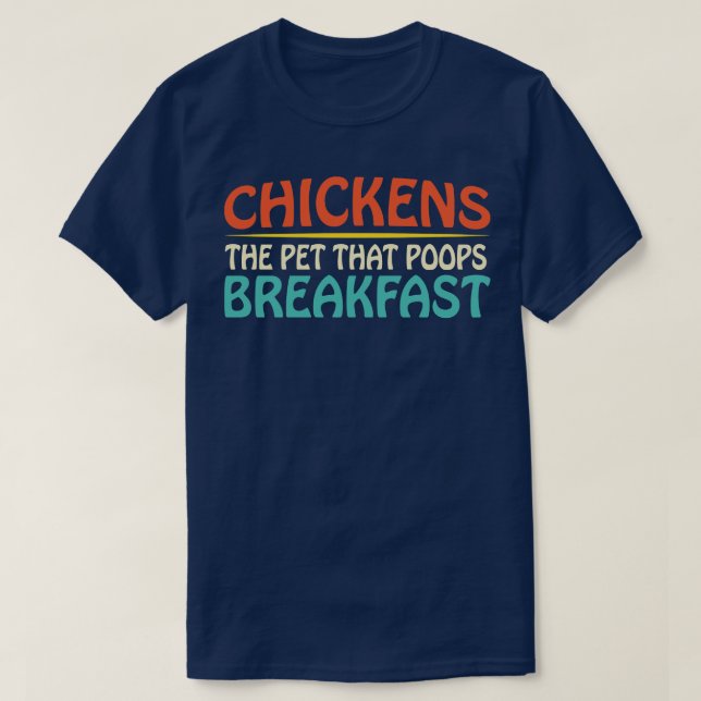 Kyckla på en gåva från Poops Breakfast Farmer T Shirt (Design framsida)