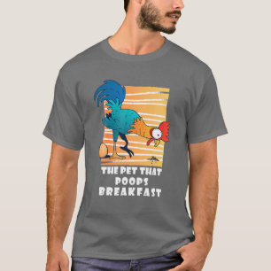 Kyckla på ett svin som poppar frukost, roligt gift t shirt