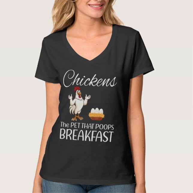 Kycklar som spoops Breakfast Funny T Shirt (Framsida)