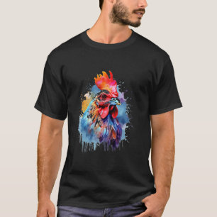 Kyckldjur Abstrakt Zoo Colorful Porträtt Chic T Shirt