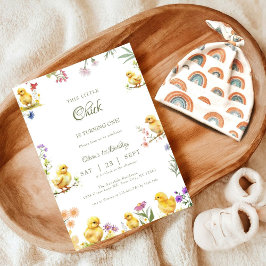 Kyckling 1:a födelsedag Den här Chicken är en föde Inbjudningar