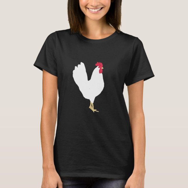 Kyckling 8 Bit Pixel Gamer T Shirt (Framsida)