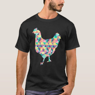Kyckling Abstrakt Färg Sommar Höna Fågel Älskare F T Shirt