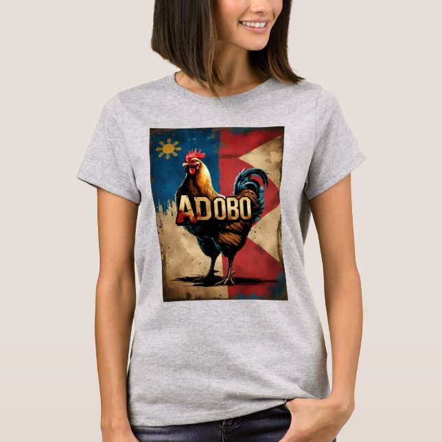 Kyckling Adobo Pinoy Pride Flag T-Shirt (Framsida)