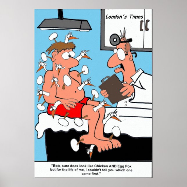 Kyckling & Ägg Pox Rolliga Samlarbara Canvastryck Poster (Framsidan)
