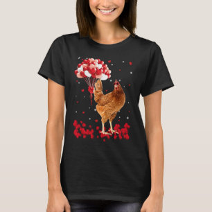 Kyckling Alla Hjärtans Dag Hjärtan Djur Kyckling T Shirt