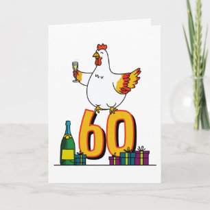 Kyckling Älskare födelsedag 60:e höns Pet Poultry Kort