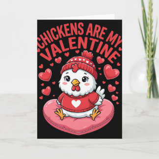 Kyckling är min valentine Kycklingälskare Par Kort