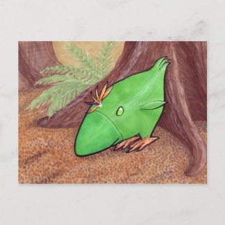 Kyckling av växtvykort vykort