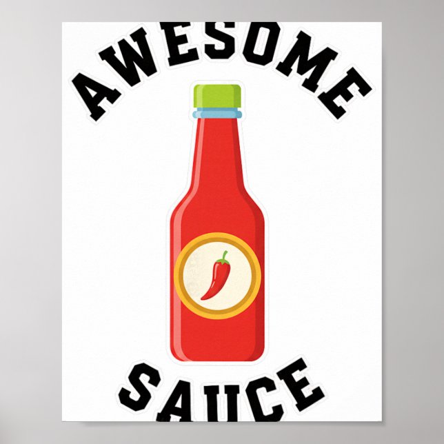 Kyckling Awesome Sauce Flaska  Poster (Framsidan)