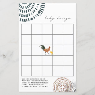 Kyckling Baby Shower Bingo Spel