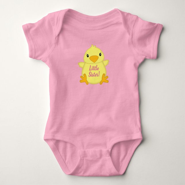 Kyckling Baby Shower Rosa T Shirt (Framsida)